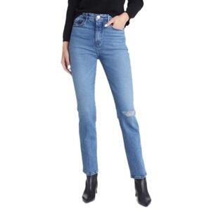 FRAME Le Sylvie High Waist Slender‎ Straight Leg Jeans In Lomina Rips 28 Preppy